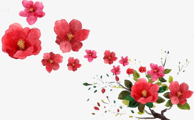 Falling Flowers PNG, Clipart, Falling, Flowers, Green, Green Leaves, Leaves Free PNG Download
