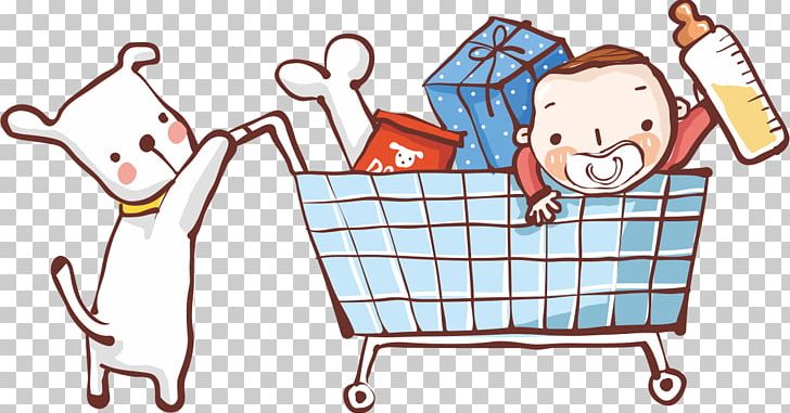 Shopping Cart Cartoon PNG, Clipart, Area, Cartoon, Child, Children, Childrens Day Free PNG Download