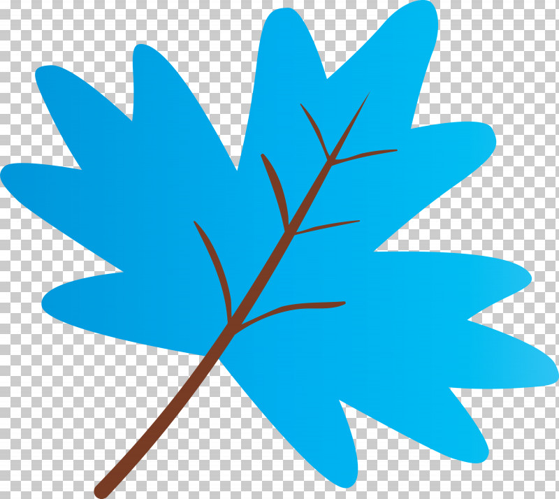 blue leaf clip art