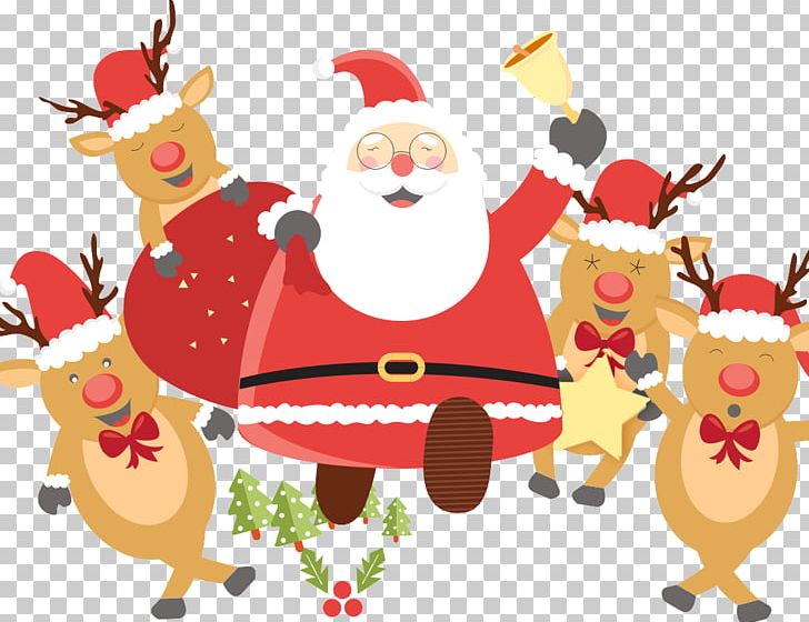 Santa Clauss Reindeer Christmas Gift PNG, Clipart, Adobe Illustrator, Cartoon, Child, Christmas Decoration, Deer Free PNG Download