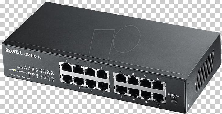 Gigabit Ethernet Network Switch ZyXEL GS1100-16 Computer Network PNG, Clipart, Cisco Systems, Computer Network, Electronic Device, Electronics, Ethernet Hub Free PNG Download