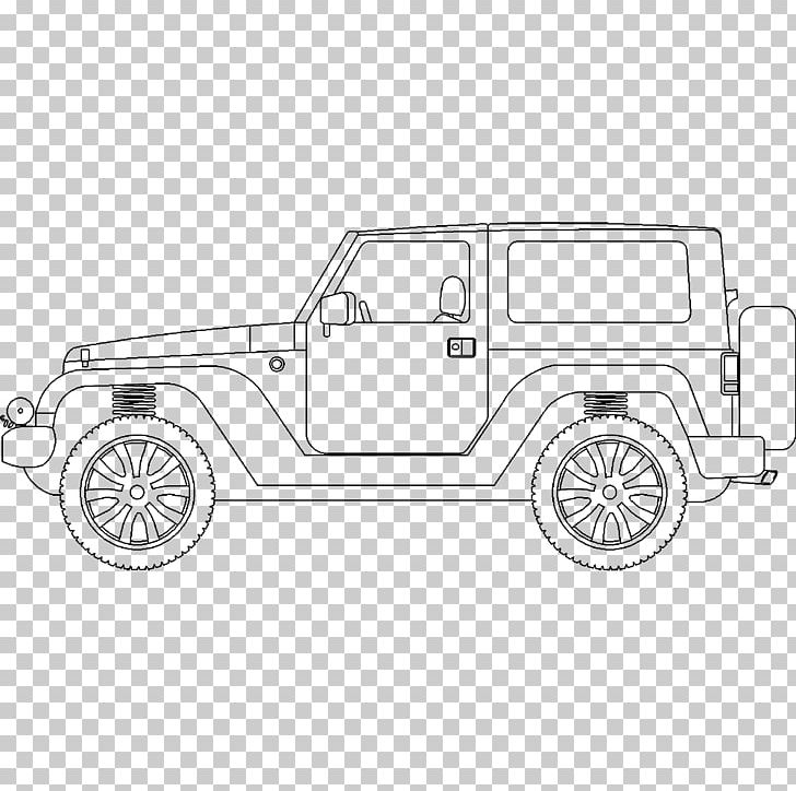 Jeep Car Motor Vehicle Off-road Vehicle Automotive Design PNG, Clipart, Automotive Design, Automotive Exterior, Automotive Tire, Black And White, Brand Free PNG Download