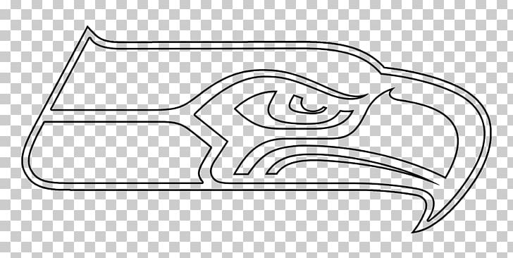 Seattle Seahawks NFL Drawing Line Art Jacksonville Jaguars PNG, Clipart, American Football, Angle, Area, Auto Part, Black And White Free PNG Download
