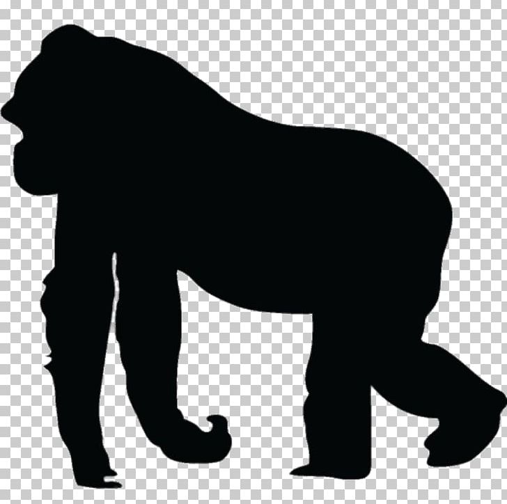 Gorilla Silhouette Ape PNG, Clipart, Animals, Ape, Art, Big Cats, Black Free PNG Download