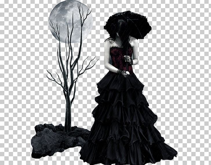 Gothic Art Fantasy Woman PNG, Clipart, 2016, Black, Black And White, Cocktail Dress, Costume Design Free PNG Download