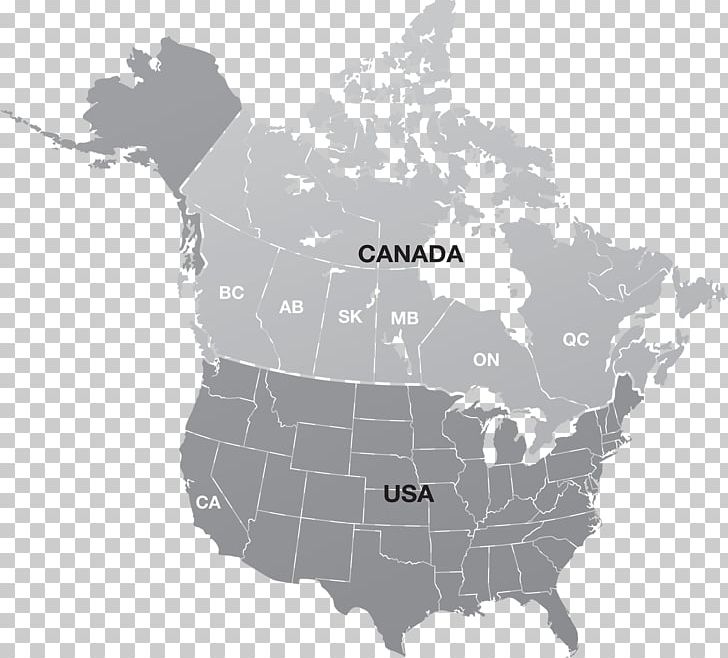 United States Canada PNG, Clipart, Americas, Area, Black And White, Blank, Blank Map Free PNG Download