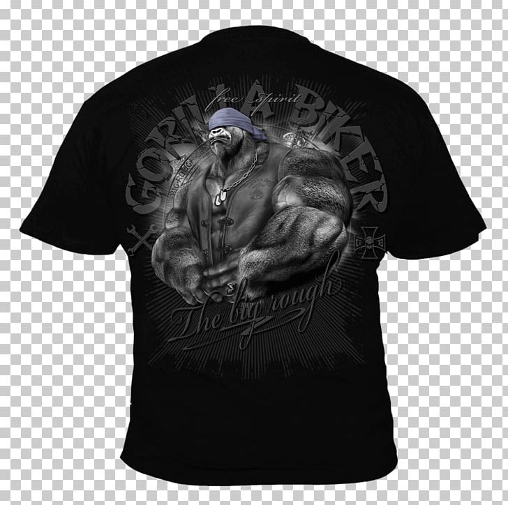 T-shirt Western Gorilla Silberrücken Clothing Biker PNG, Clipart, Ape, Biker, Black, Bluza, Brand Free PNG Download