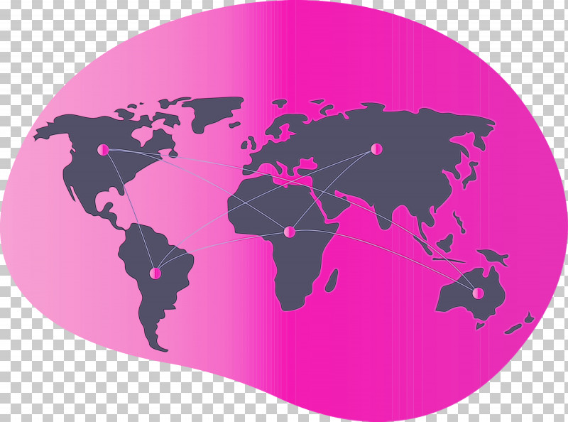 Pink Purple Magenta World Silhouette PNG, Clipart, Connected World, Magenta, Paint, Pink, Plate Free PNG Download