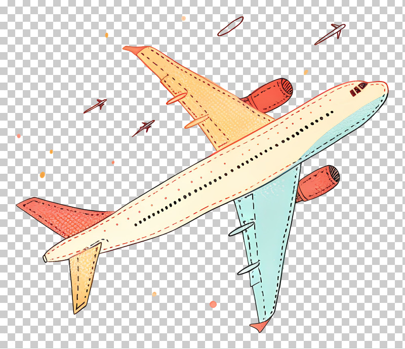 Cartoon Plane - Colorful Hand-Drawn Airplane PNG