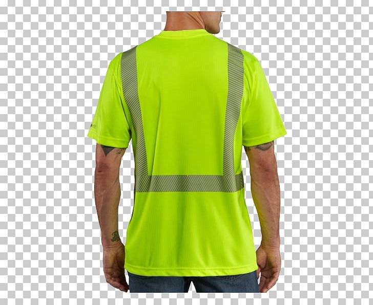 T-shirt High-visibility Clothing Sleeve PNG, Clipart, Active Shirt, Clothing, Collar, Crew Neck, Green Free PNG Download