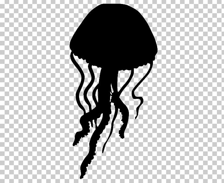 Jellyfish Silhouette Stencil PNG, Clipart, Animal, Animals, Aquatic Animal, Black, Black And White Free PNG Download