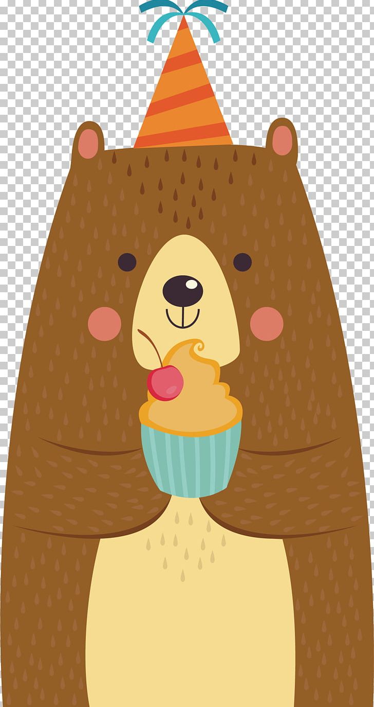 Cute Brown Bear With Cake PNG, Clipart, Art, Bear, Birthday, Birthday Bear, Brown Bear Free PNG Download