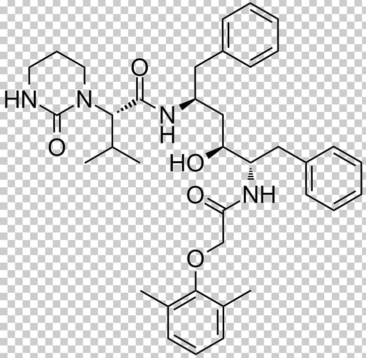 Lopinavir Protease Inhibitor Enzyme Inhibitor HIV-1 Protease HIV-Proteaseinhibitor PNG, Clipart, Angle, Area, Atazanavir, Black And White, Cas Free PNG Download