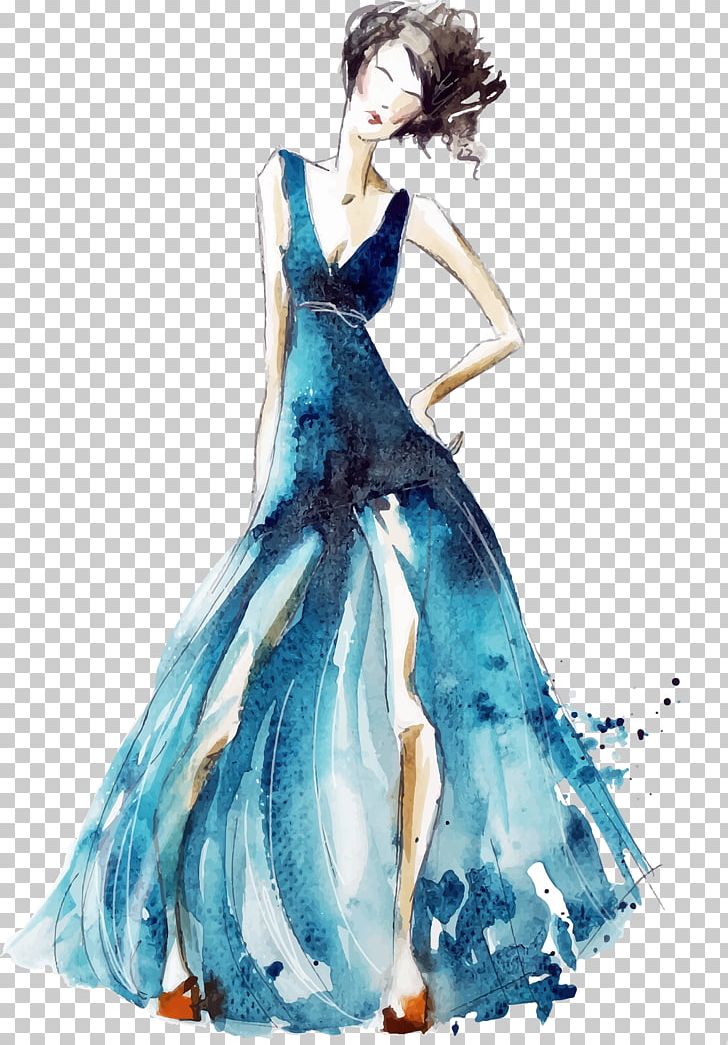 Fashion Illustration Drawing Illustration PNG, Clipart, Beautiful Girl, Costume Design, Dance Dress, Day Dress, Decorative Patterns Free PNG Download
