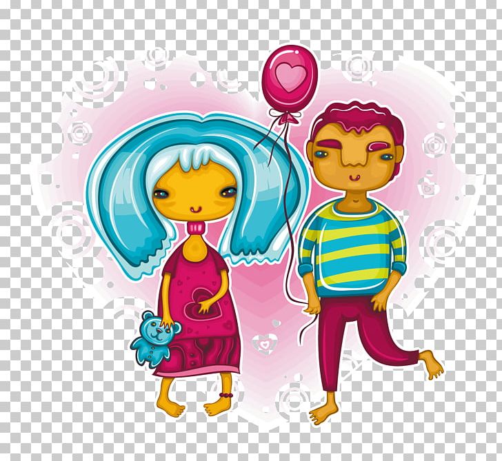 A Couple PNG, Clipart, Art, Balloon, Boy, Cartoon, Child Free PNG Download