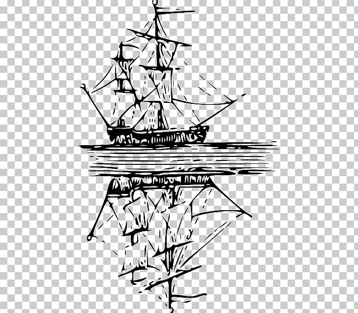 Sailboat Sailing Ship PNG, Clipart, Angle, Artwork, Barque, Black And White, Boat Free PNG Download