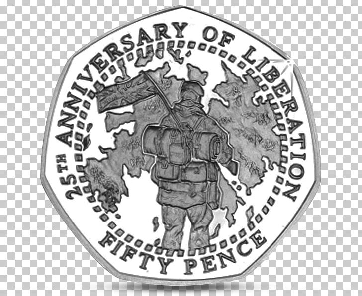Fifty Pence Coin Cupronickel Falkland Islands PNG, Clipart, Anniversary, Black And White, Brand, Coin, Cupronickel Free PNG Download