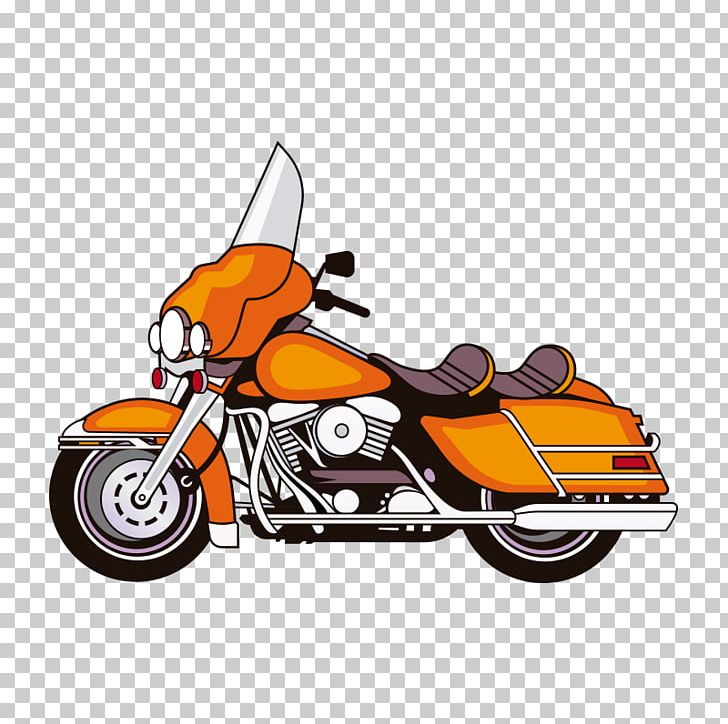 cartoon motorcycle harley