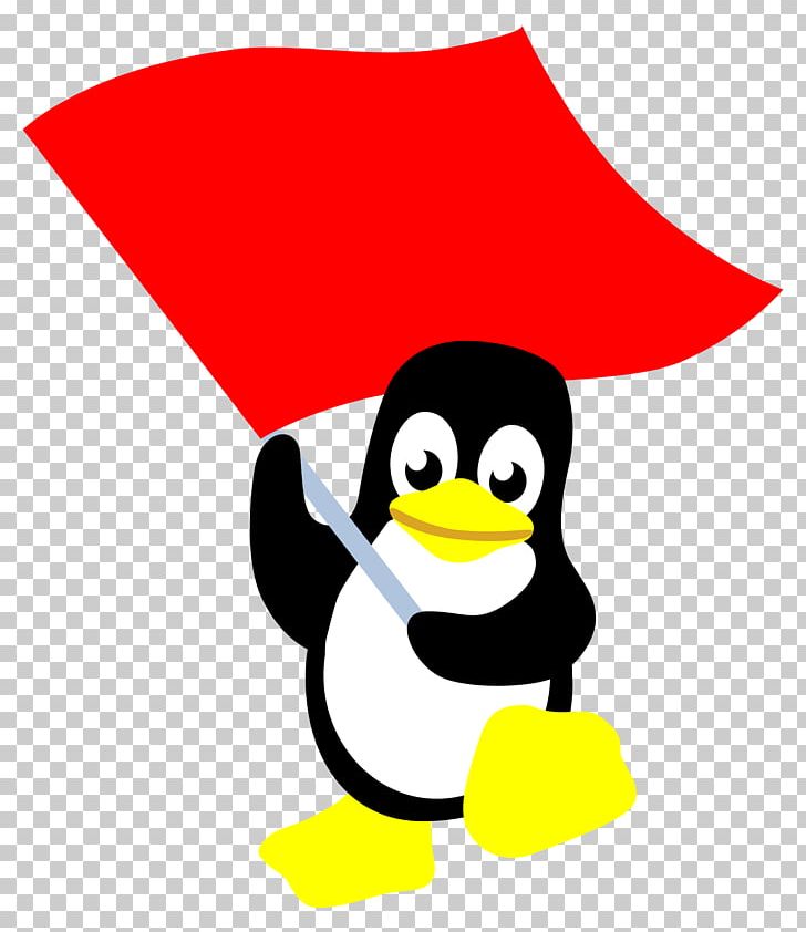 Tux Racer Red Flag Linux Computer Software PNG, Clipart, Area, Artwork, Beak, Bird, Commie Free PNG Download