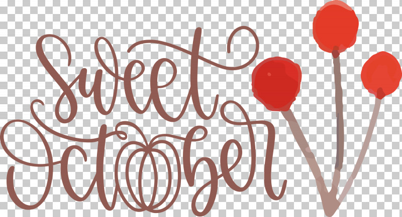 Sweet October October Fall PNG, Clipart, Autumn, Calligraphy, Fall, Flower, Logo Free PNG Download