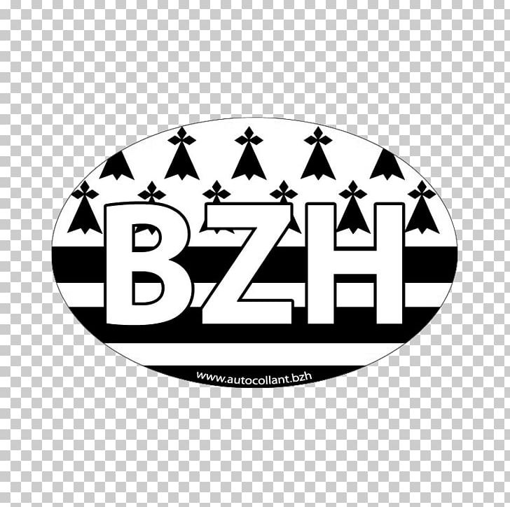 Car Sticker Flag Of Brittany Autocollant BZH Text PNG