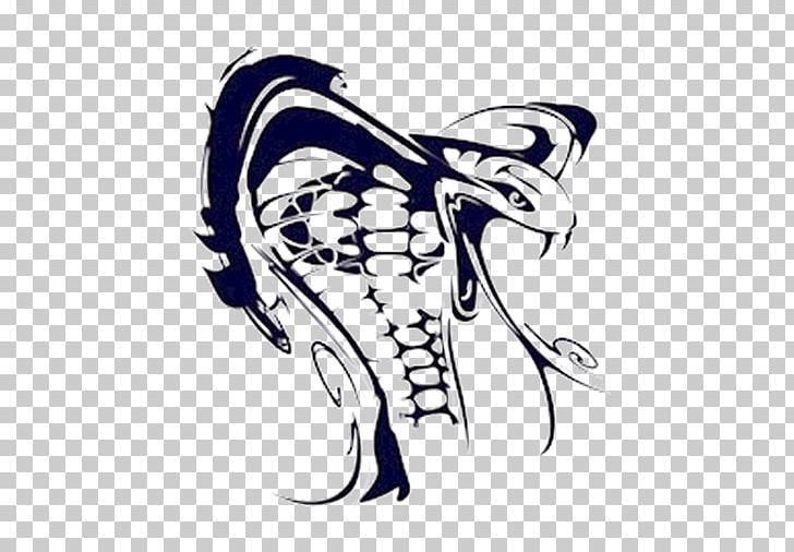 Snake King Cobra Illustration PNG, Clipart, Animal, Art, Black And White, Cobra, Fictional Character Free PNG Download