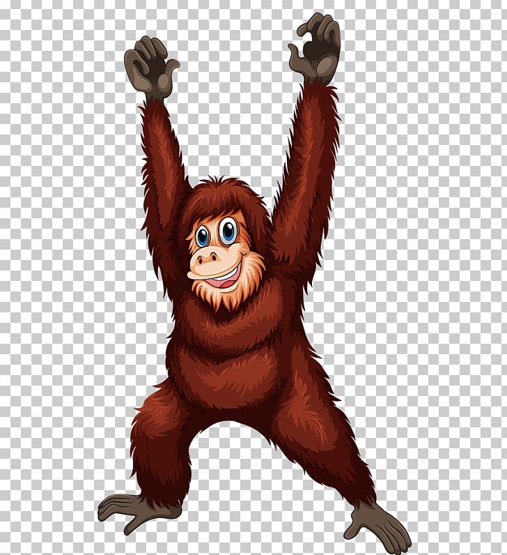 Orangutan Ape PNG, Clipart, Animal, Animals, Art, Boy Cartoon, Brown Free PNG Download
