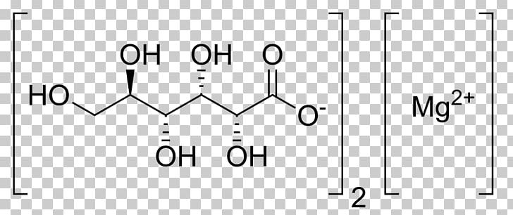 Gluconic Acid Molecule Chemistry Magnesium Gluconate Chirality PNG, Clipart, Acid, Angle, Area, Black And White, Brand Free PNG Download