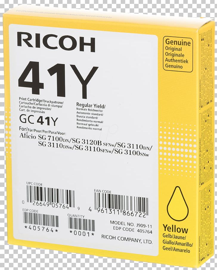 Ink Cartridge Ricoh Toner Printer PNG, Clipart, Brand, Cdn, Electronics, Geel, Ink Free PNG Download