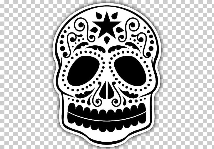 Calavera Sticker Skull Decal Polyvinyl Chloride PNG, Clipart, Black And White, Bone, Brand, Calavera, Day Of The Dead Free PNG Download