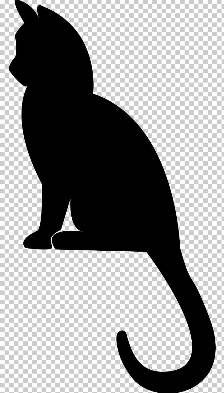 Kitten Cat Silhouette Drawing PNG, Clipart, Animals, Artwork, Black, Black And White, Black Cat Free PNG Download