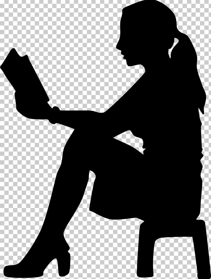 Silhouette Woman PNG, Clipart, Animals, Black, Black And White, Book, Book Illustration Free PNG Download