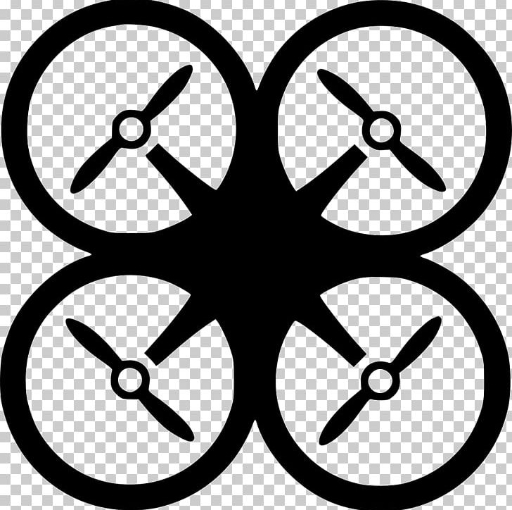 Quadcopter Unmanned Aerial Vehicle Computer Icons PNG, Clipart, Area, Artwork, Bicycle Wheel, Black And White, Circle Free PNG Download