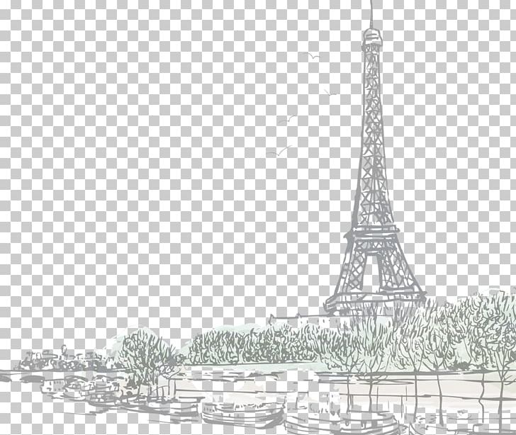 Eiffel Tower Sacré-Cœur PNG, Clipart, Art, Artwork, Black And White, Drawing, Eiffel Tower Free PNG Download