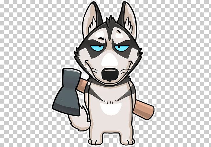 Siberian Husky Telegram Sticker Limited Liability Partnership Dog Breed PNG, Clipart, Carnivoran, Cartoon, Dog Breed, Dog Like Mammal, Fictional Character Free PNG Download