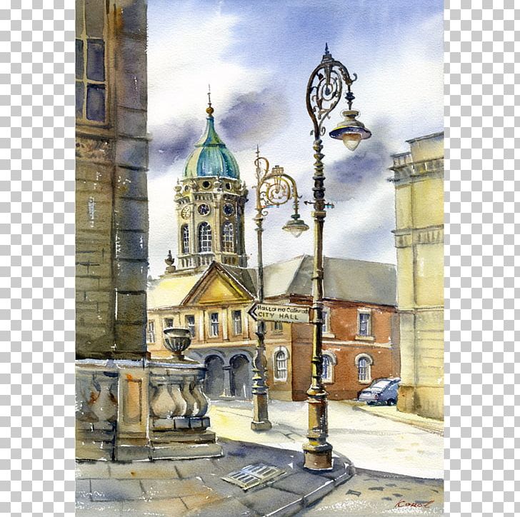 Dublin Castle Spire Of Dublin Painting Glendalough Ludmila Korol PNG, Clipart, Art, Building, Cathedral, Chapel, Dublin Free PNG Download