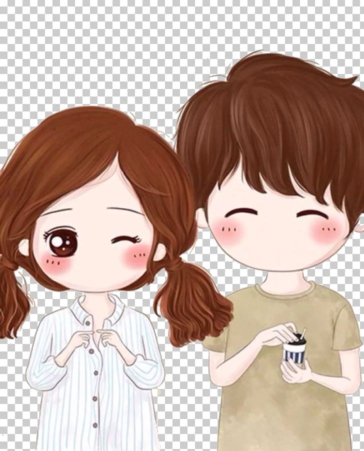 Couple Drawing PNG, Clipart, Black Hair, Boy, Cartoon, Chibi, Child Free PNG Download