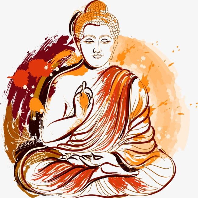 Painted Lord Buddha PNG, Clipart, Buddha, Buddha Clipart, Cartoon, Cartoon Lord Buddha, Hand Painted Free PNG Download