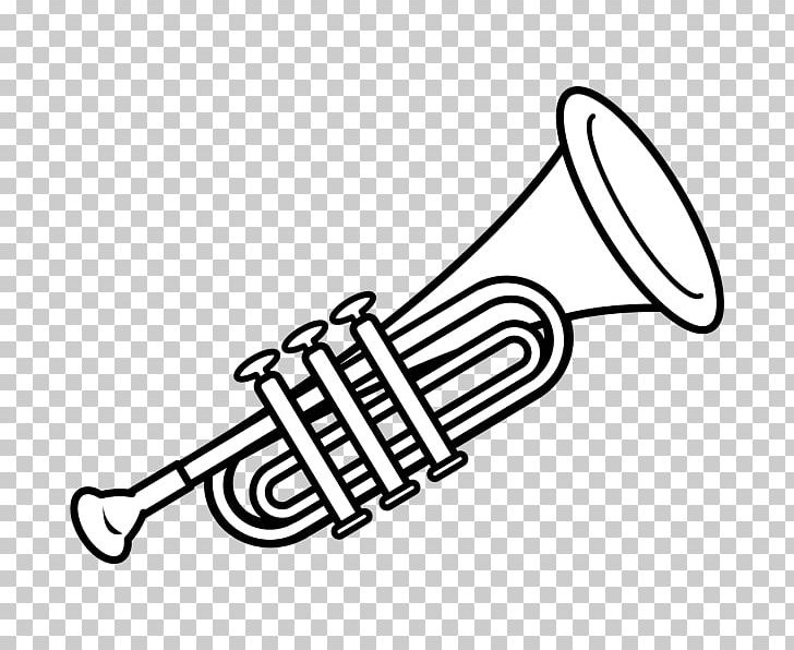 Trumpet Musical Instruments ラッパ PNG, Clipart, Black And White, Brass Instruments, Castanets, Electric Guitar, Grand Piano Free PNG Download