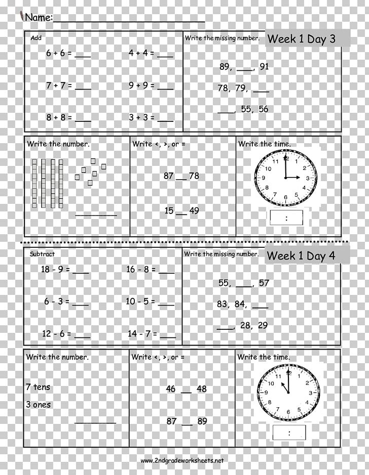 First Grade Second Grade Worksheet Fourth Grade Mathematics PNG, Clipart, Angle, Area, Black And White, Curriculum, Diagram Free PNG Download