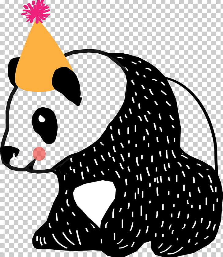 Giant Panda Party Hat Birthday PNG, Clipart, Birthday Invitation, Black, Black, Carnivoran, Cat Free PNG Download