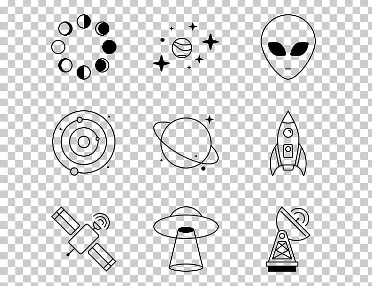 Computer Icons Unidentified Flying Object PNG, Clipart, Angle, Black, Black And White, Cartoon, Circle Free PNG Download