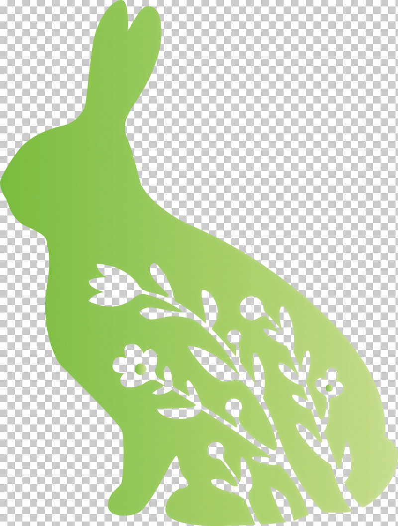 Floral Bunny Floral Rabbit Easter Day PNG, Clipart, Easter Day, Floral Bunny, Floral Rabbit, Leaf, Plant Free PNG Download