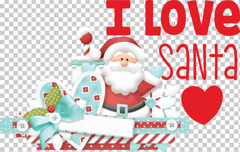 I Love Santa Santa Christmas PNG, Clipart, Black, Christmas, Christmas Day, Drawing, I Love Santa Free PNG Download