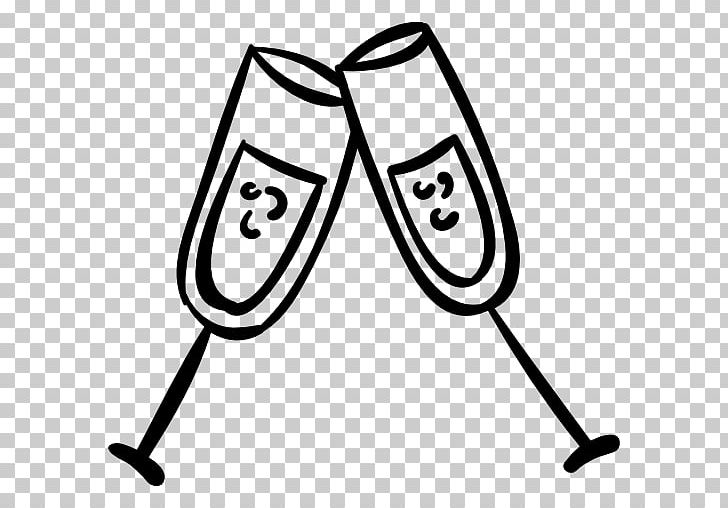 Champagne Computer Icons Sparkling Wine Toast PNG, Clipart, Area, Artwork, Black And White, Champagne, Champagne Glass Free PNG Download