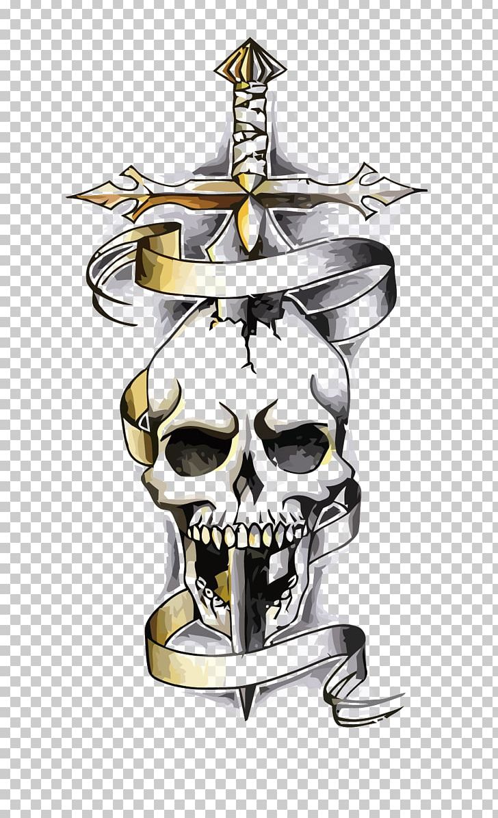 Snake Dragon Human Skull Symbolism Tattoo Drawing PNG, Clipart, Art, Bone, Cartoon Skeleton, Dagger, Dinosaur Skeleton Free PNG Download