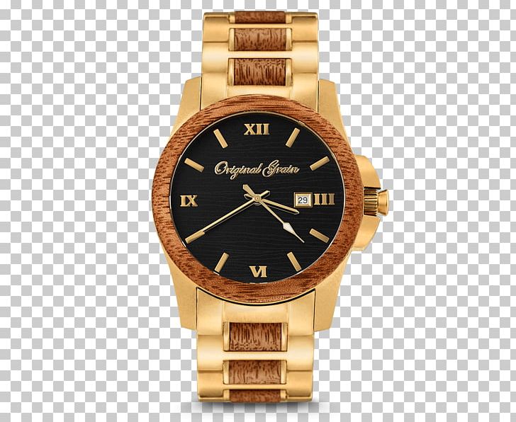 Mahogany Wood Grain Watch Metal PNG, Clipart, Analog Watch, Barrel, Brand, Brown, Gold Free PNG Download
