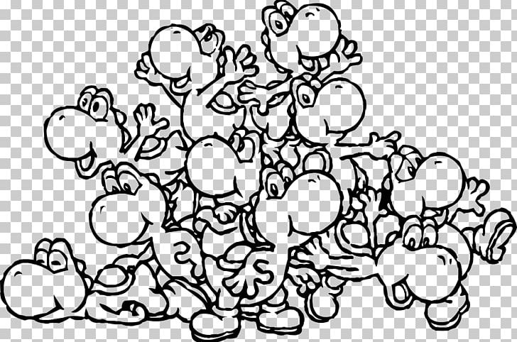 Mario & Yoshi Luigi Super Mario Bros. PNG, Clipart, Art, Black And White, Cartoon, Child, Circle Free PNG Download