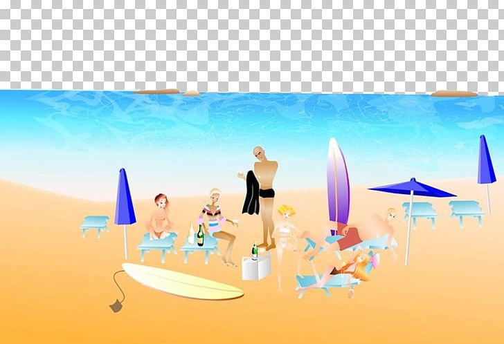 Cartoon Beach Illustration PNG, Clipart, Art, Beach Ball, Beach Party, Beach Sand, Beach Tourism Free PNG Download