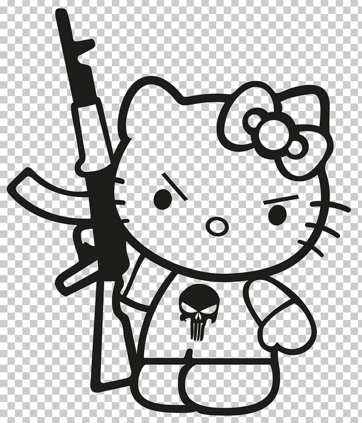 Hello Kitty Decal Sticker Die Cutting Plastic Png Clipart Ak47 Ar15 Style Rifle Artwork Black Bumper